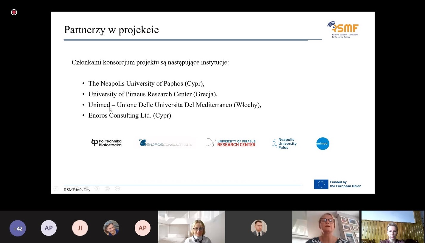 Uczestnicy RSMF INFO DAY na platformie MS Teams