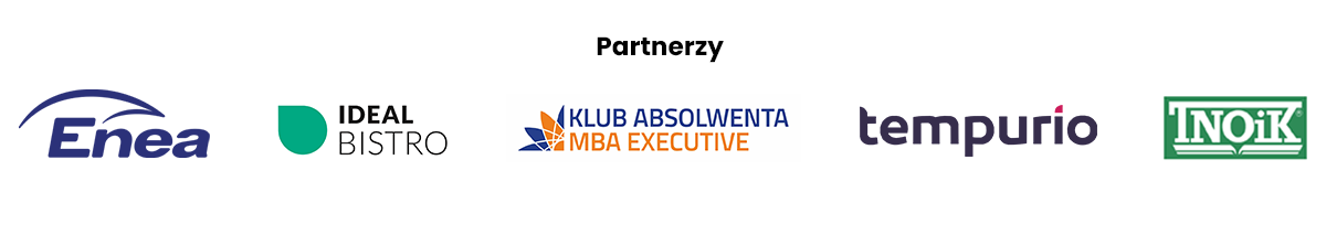 Partnerzy: Enea, Ideal Bistro, Klub Absolwenta MBA Executive, Tempurio, TNOiK