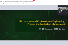 11th International Conference on Engineering, Project, and Production Management. 19-21 September 2021, On-line