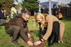 2024-10-21 Zielony Ślad WIZ - sadzenie drzew na Kampusie Wydziału Inżynierii Zarządzania - Moja Zielona Politechnika foto: Piotr Iwanicki HR Team