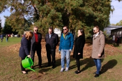 2024-10-21 Zielony Ślad WIZ - sadzenie drzew na Kampusie Wydziału Inżynierii Zarządzania - Moja Zielona Politechnika foto: Piotr Iwanicki HR Team