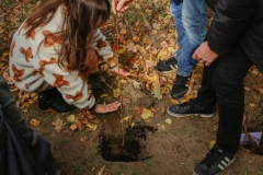 2024-10-21 Zielony Ślad WIZ - sadzenie drzew na Kampusie Wydziału Inżynierii Zarządzania - Moja Zielona Politechnika foto: Piotr Iwanicki HR Team