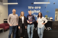 Infinity Group_od lewej - Mariusz Bednarko, IG; Ewelina Tomaszewska, WIZ PB; Tomasz Michniewicz, IG; Izabela Szutko, IG