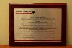 Jubileusz 30-lecia WIZ PB - Gratulacje i Podziękowania