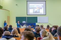 Podsumowanie spotkania informacyjnego na temat możliwości pracy, staży, praktyk we Włoszech fot. T. Trochimczuk