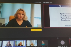 Spotkanie online ze studentami I roku