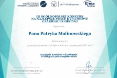 Sukces absolwentów logistyki w ogólnopolskim konkursie na najlepsze prace dyplomowe